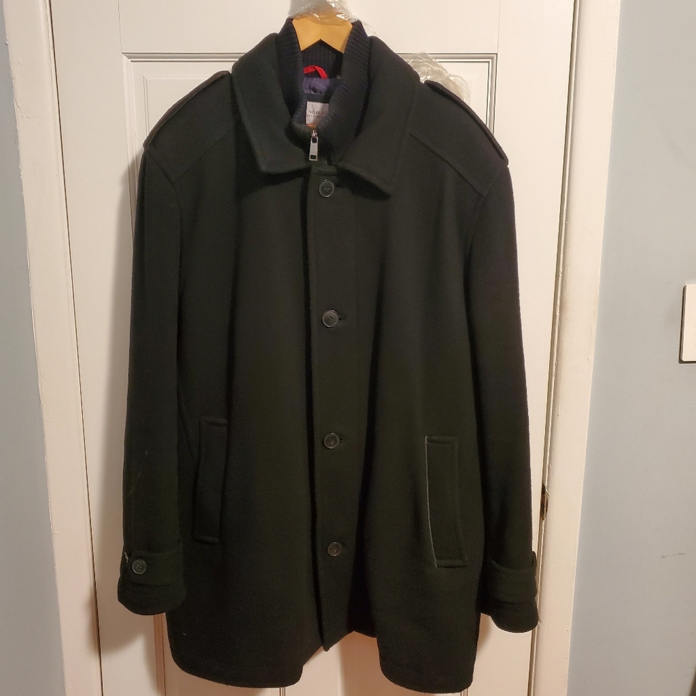Marc New York Black Wool Blend Coat